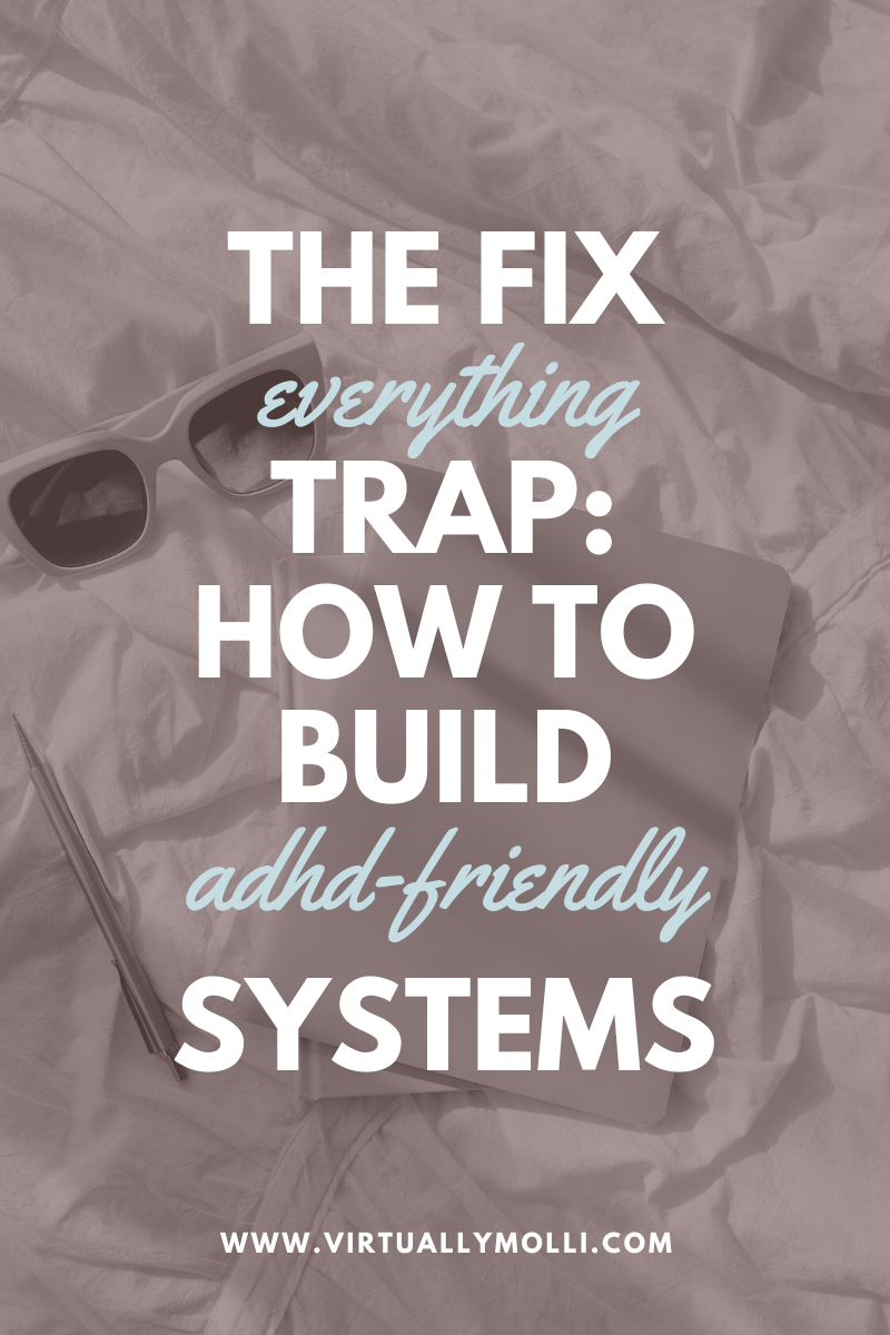 A focused business owner working on a laptop, representing the shift from chaotic overhauls to sustainable, ADHD friendly business systems that support neurodivergent brains.